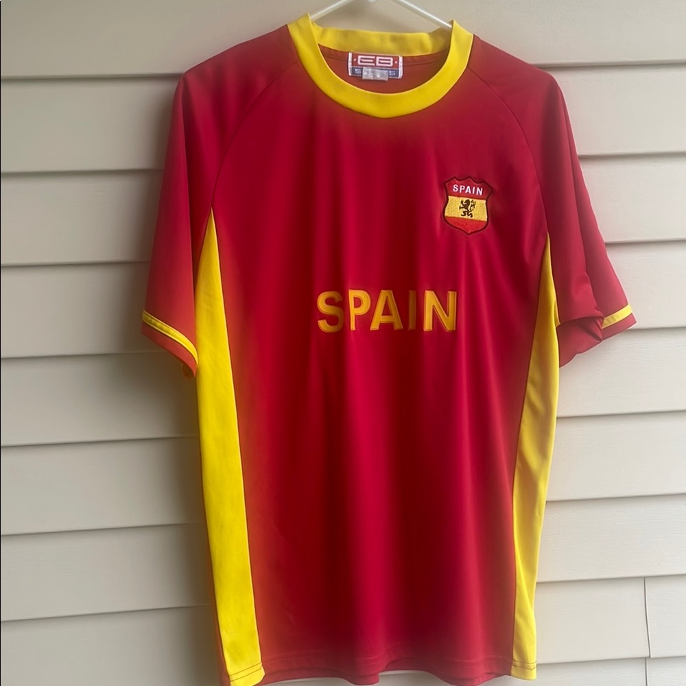 Red and Yellow Spain Soccer Jersey